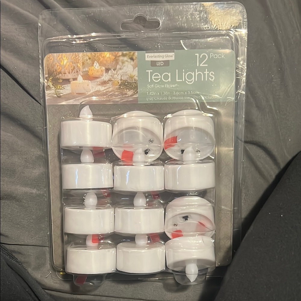 Everlasting Glow LED Tea Lights 12 Pack - White